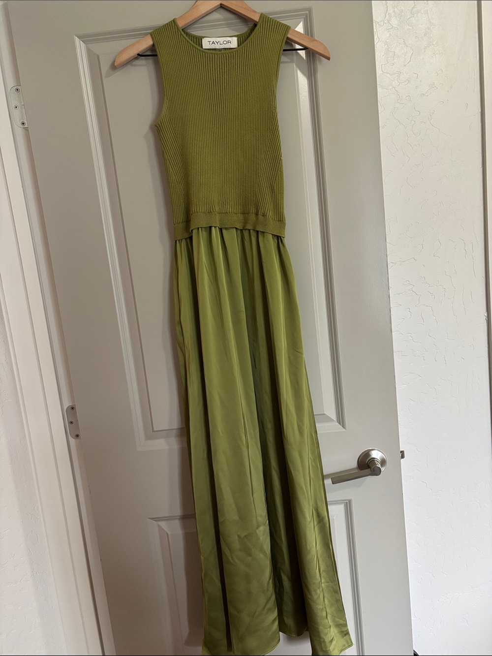 Silky green dress